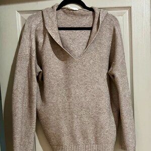 Korye Cozy Everyday Knit Hoodie - Size Medium - Walnut Brown